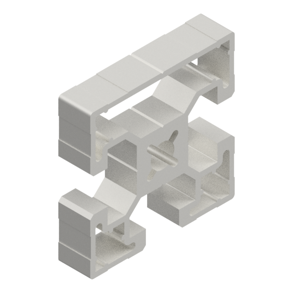 Profilo in Alluminio 45x45 C.10 Leggero 1 Lato Chiuso PR045C01P