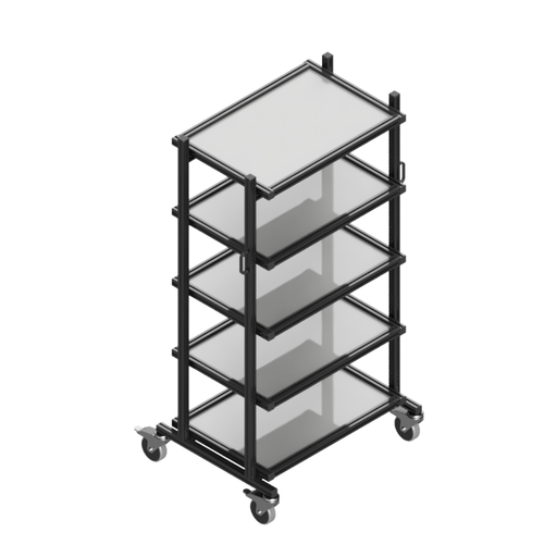[00009602] Carrello per Contenitori Euro 60x40 Nero
