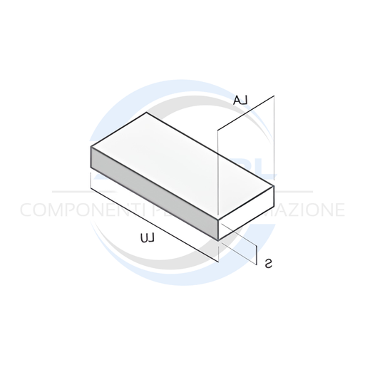 [00011060] Profilo in Alluminio 6082 70x10 Anticorodal