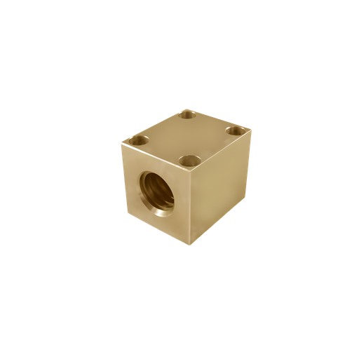[00003046] Madrevite Quadra in Bronzo D.16 P4 Dx Preforata